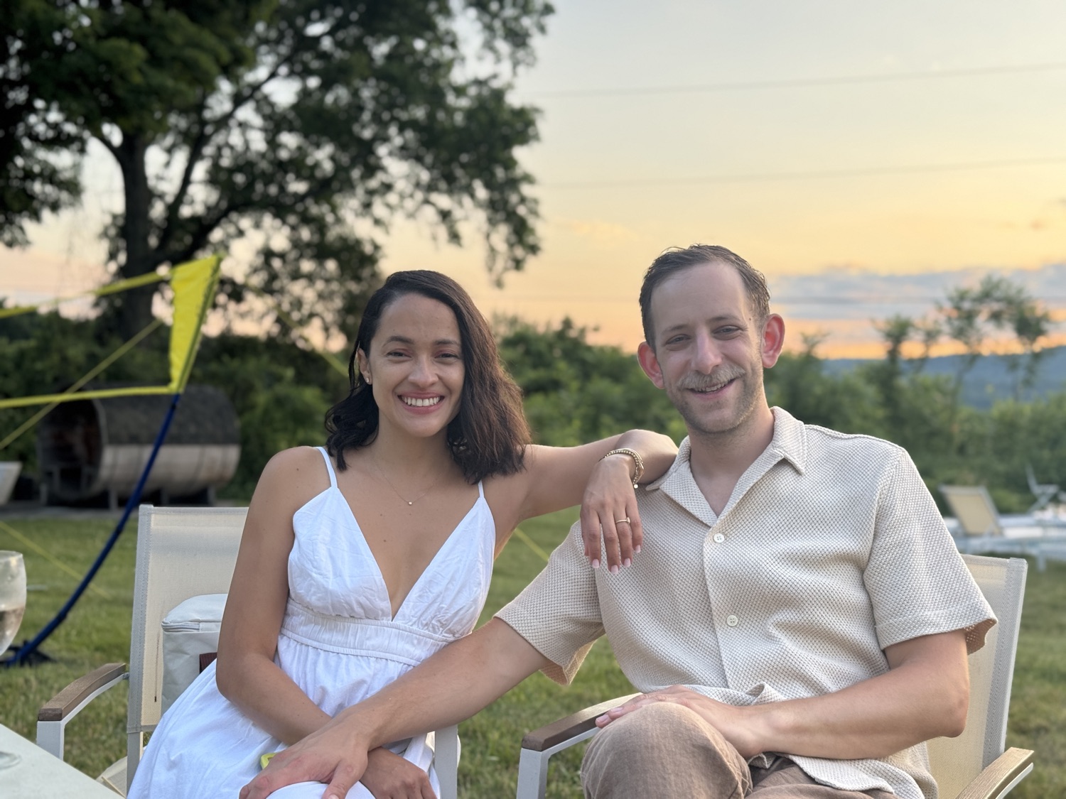 Salma and Eric at sunset upstate